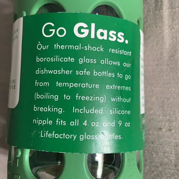 LIFEFACTORY BABY GLASS BOTTLE, GRASS GREEN… - Picture 7 of 7